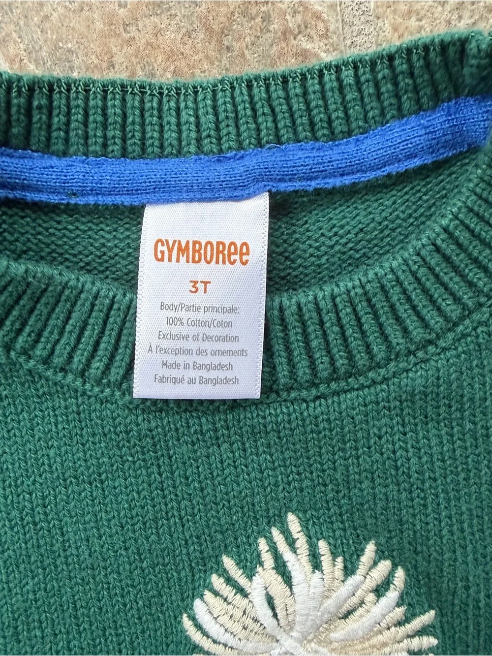 Gymboree Boys Green Polar Bear Winter Knit Sweater Size 3T Holiday/Christmas